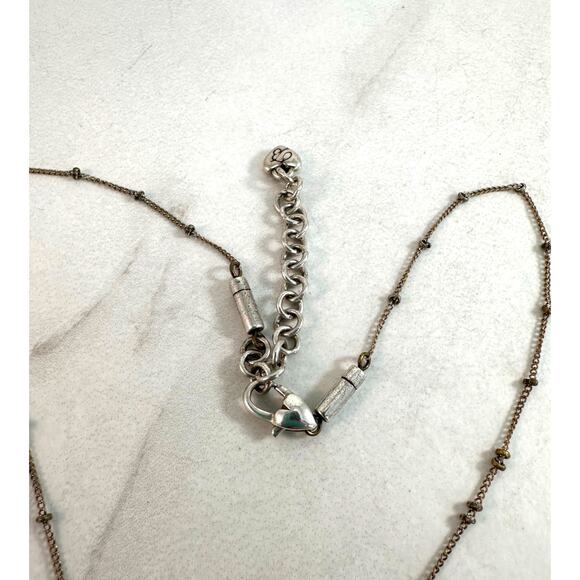 Brighton Friends Forever Dainty Silver Toned Necklace Some Tarnishing - Picture 4 of 7